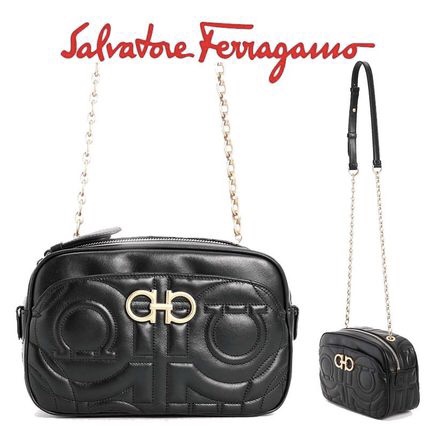 FERRAGAMO BAG フェラガモバッグ 21-H086 CALF NERO