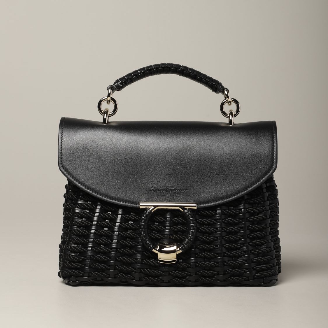 FERRAGAMO BAG フェラガモ バッグ 21-H638 CALF NERO