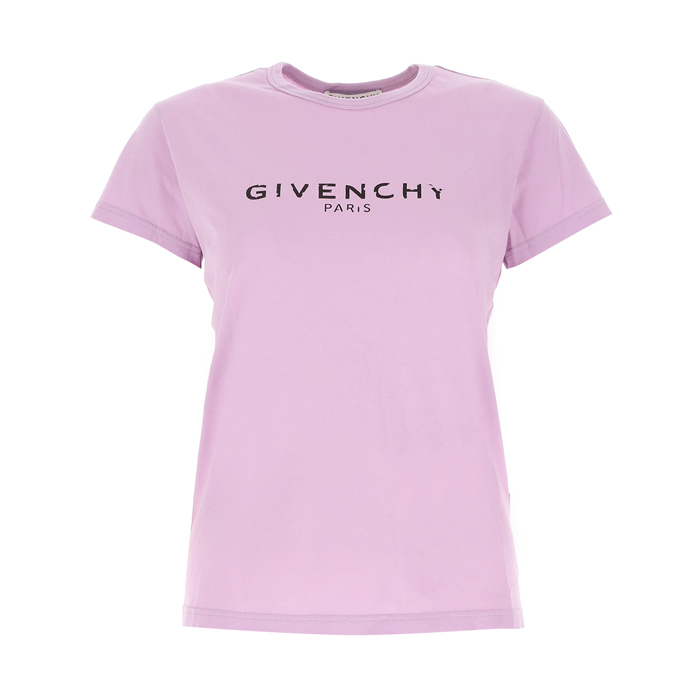 ジバンシィGIVENCHY レディース コットンロゴ 半袖 Tシャツ BW707X3Z0Y 541 パープル