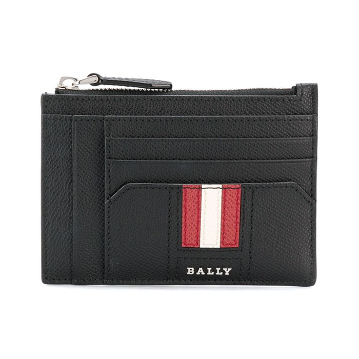 バリー BALLY メンズ ブラックトロックグレインレザーカードホルダー 6228860 BOEM BLK