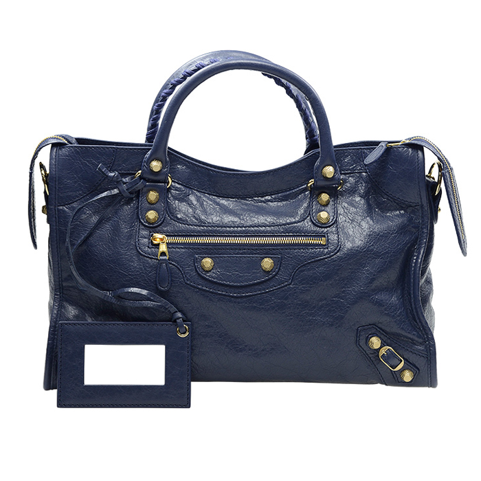 バレンシアガ BALENCIAGA レディース バッグ 281770 D94JG 1365 Lambskin Navy blue Giant 12 Gold City