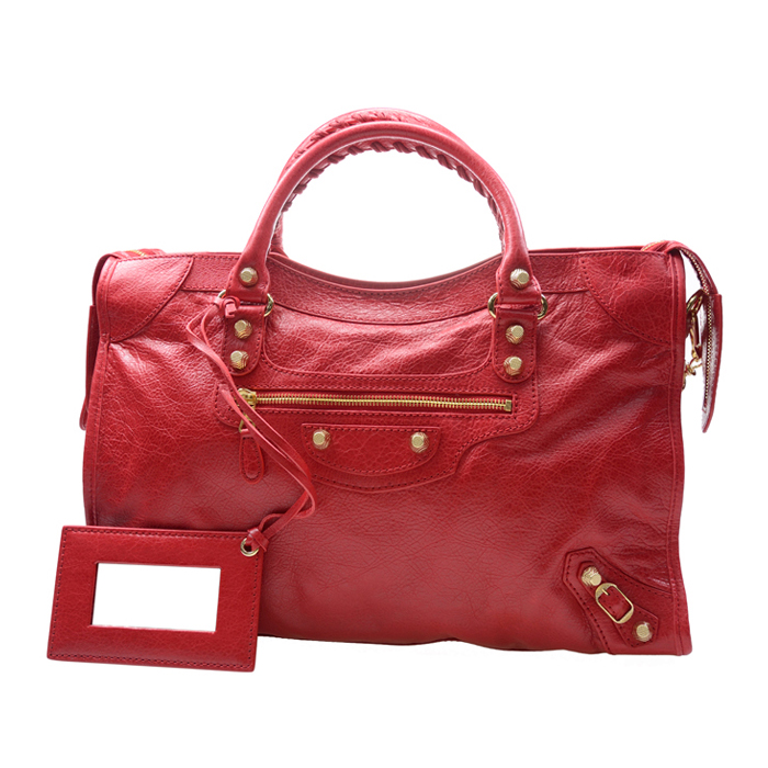 バレンシアガ BALENCIAGA レディース バッグ 281770 D94JG 6420 Lambskin Red Giant 12 Gold City