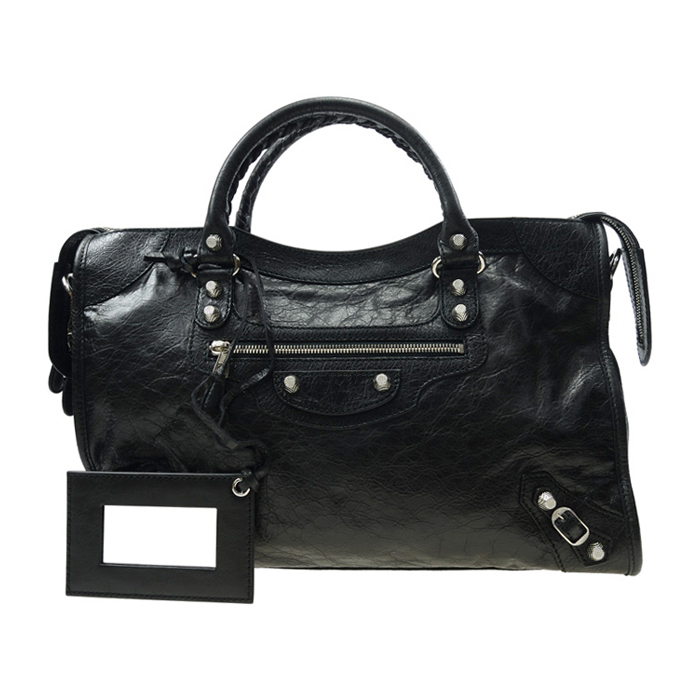 バレンシアガ BALENCIAGA レディース バッグ 281770 D94JN 1000 Lambskin Black Giant 12 Silver City