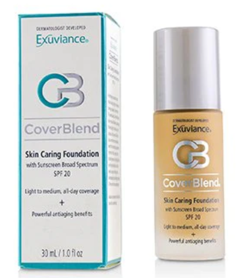 Exuviance CoverBlend Skin Caring Foundation SPF 20, Golden Beige カバーブレンド スキン ケアリング ファンデーション 30ML