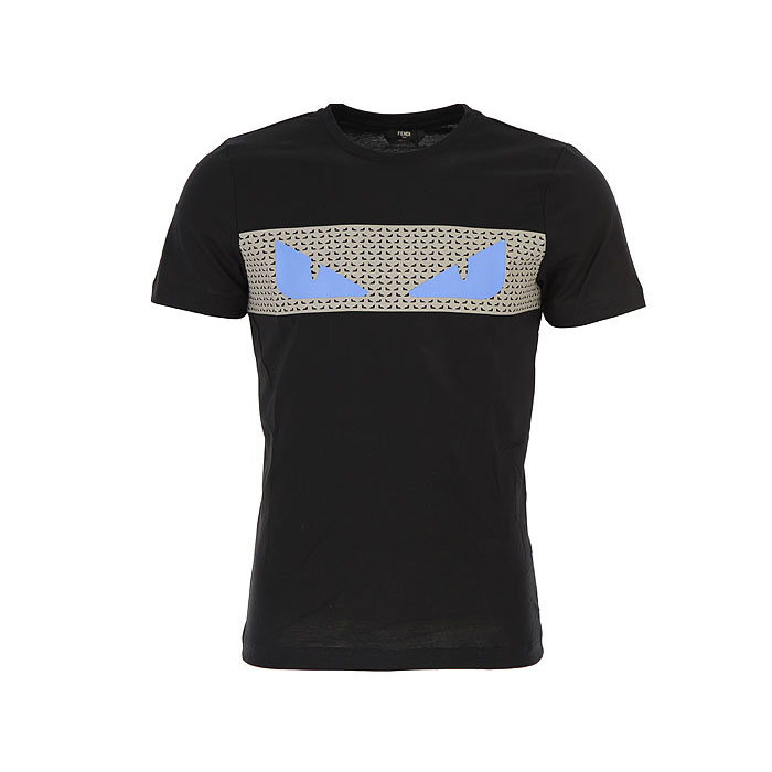 フェンディFENDI MEN T-SHIRT  メンズ Tシャツ FAF511 A2UZ F0GME BLACK