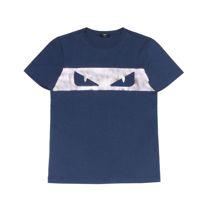 フェンディFENDI MEN T-SHIRT  メンズ Tシャツ FAF511 A2V0 F0QB0 BLUE