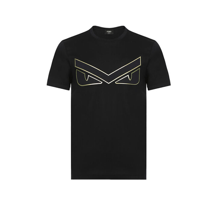 フェンディFENDI MEN T-SHIRT メンズTシャツS FAF532 A54Q F0GME BLACK