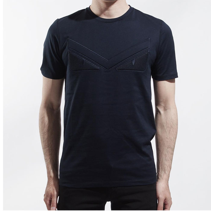 フェンディFENDI MEN T-SHIRT メンズTシャツS FAF532 A54S F0QG0 DARK BLUE