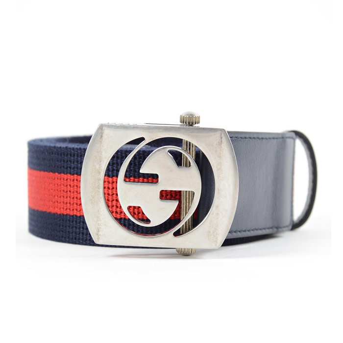 グッチ GUCCI BELT メンズ ベルト 387032 H1FIN 8497 RED/BLUE