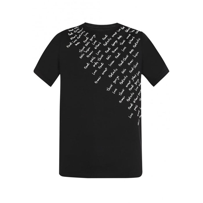 フェンディFENDI MEN T-SHIRT メンズTシャツ S FY0626 A1BH F0QA1 BLACK