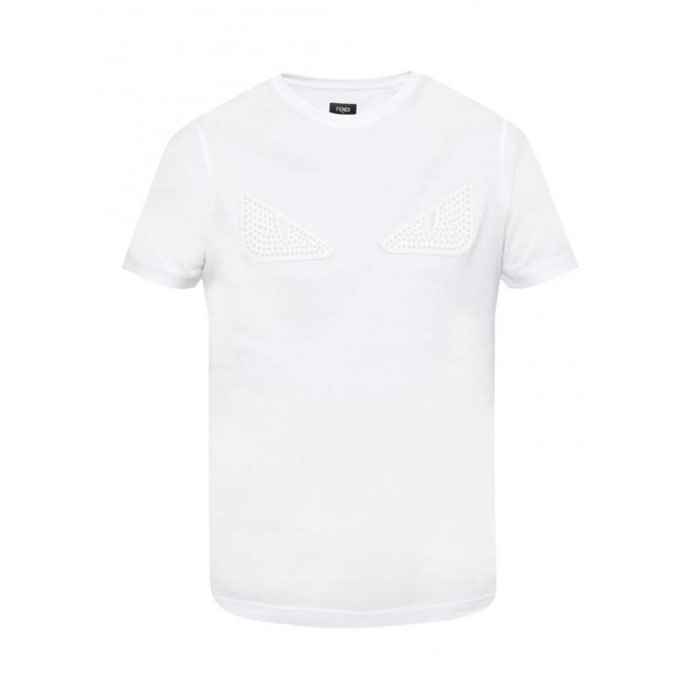 フェンディFENDI MEN T-SHIRT メンズTシャツ S FY0626 OKM F0QA0 WHITE