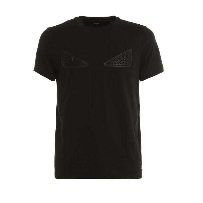 フェンディFENDI MEN T-SHIRT メンズTシャツ S FY0626 OKM F0QA1 BLACK