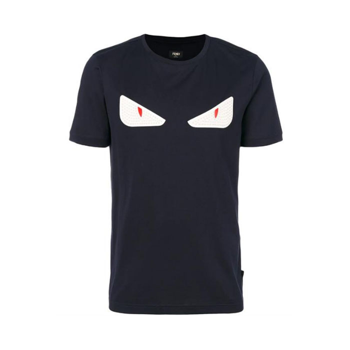 フェンディFENDI MEN T-SHIRT メンズTシャツS FY0626 SV3 F0CRH DARK BLUE