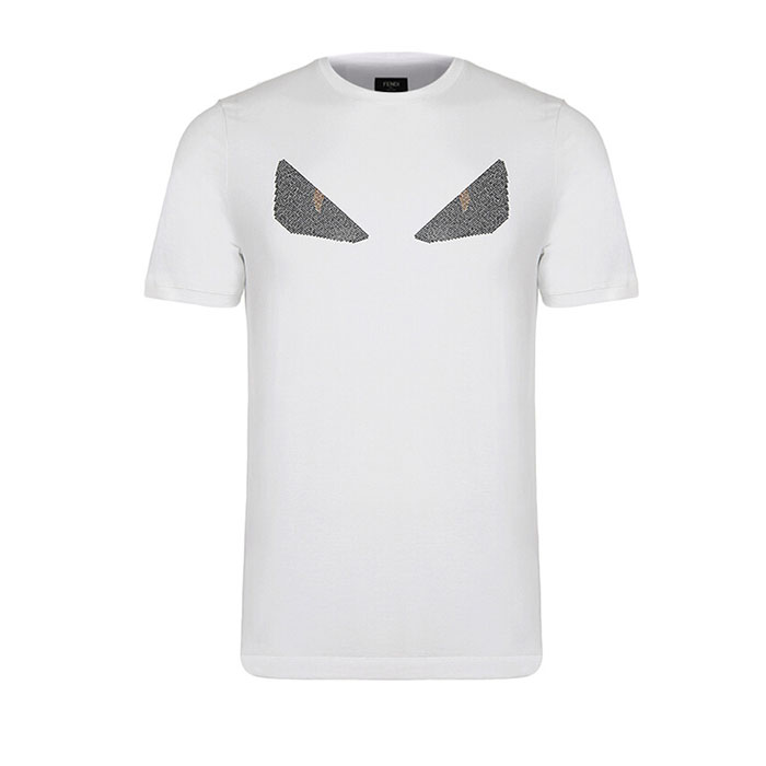 フェンディFENDI MEN T-SHIRT メンズTシャツ S FY0682 1JJ F0QA0 WHITE