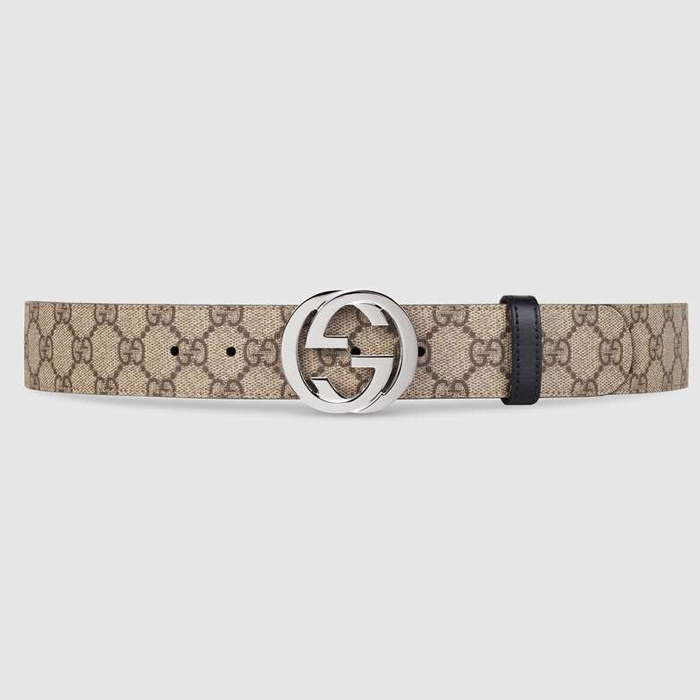 GUCCI BELT グッチ ベルト 473030 KGDHN 9769 BEIGE/BLACK