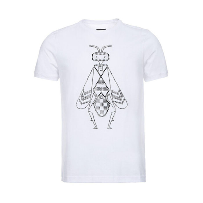 フェンディFENDI MEN T-SHIRT メンズTシャツ S FY0894 A3M0 F0QA0 WHITE