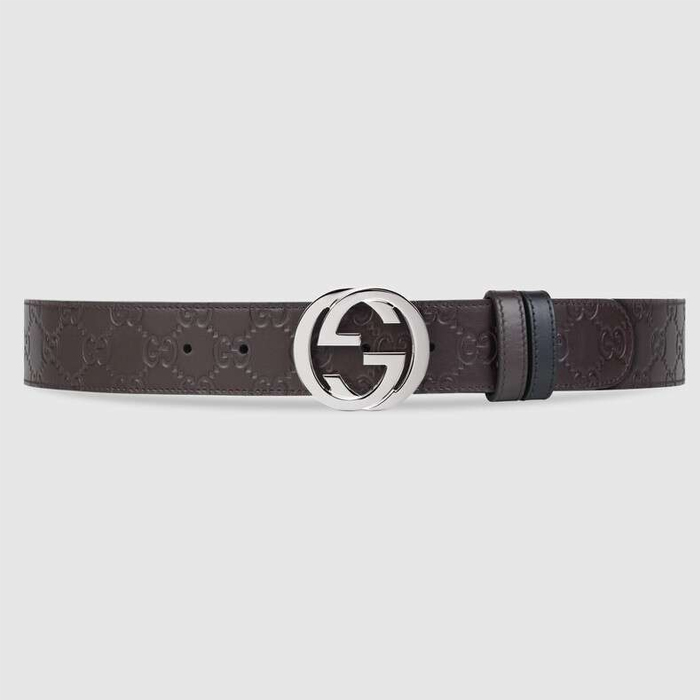 GUCCI BELT グッチ ベルト 473030 CWCWN 2174 BROWN/BLACK