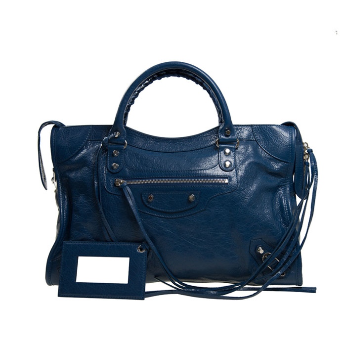 バレンシアガ BALENCIAGA レディース バッグ Classic Silver City 115748 D94JN 4222 BLUE