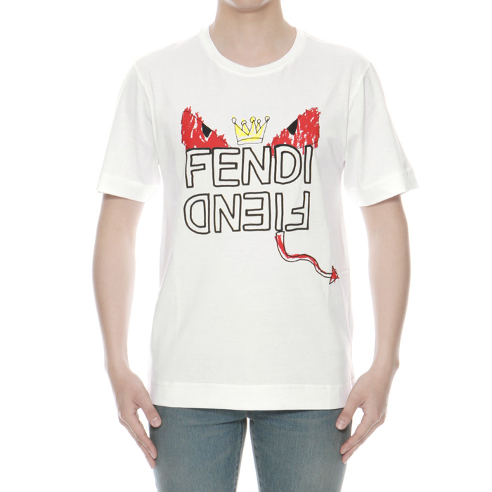 フェンディFENDI MEN T-SHIRT メンズTシャツS FY0936 A6ZO F0QA0