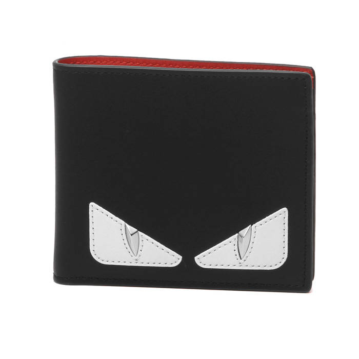 フェンディFENDI WALLET メンズウオレット7M0169 A3DO F1387 BLACK/RED