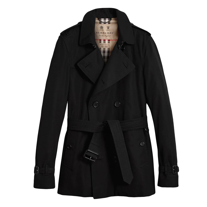 バーバリーBURBERRY MEN COAT メンズコート 3906688BLK Heritage The Chelsea Mid black raincoat