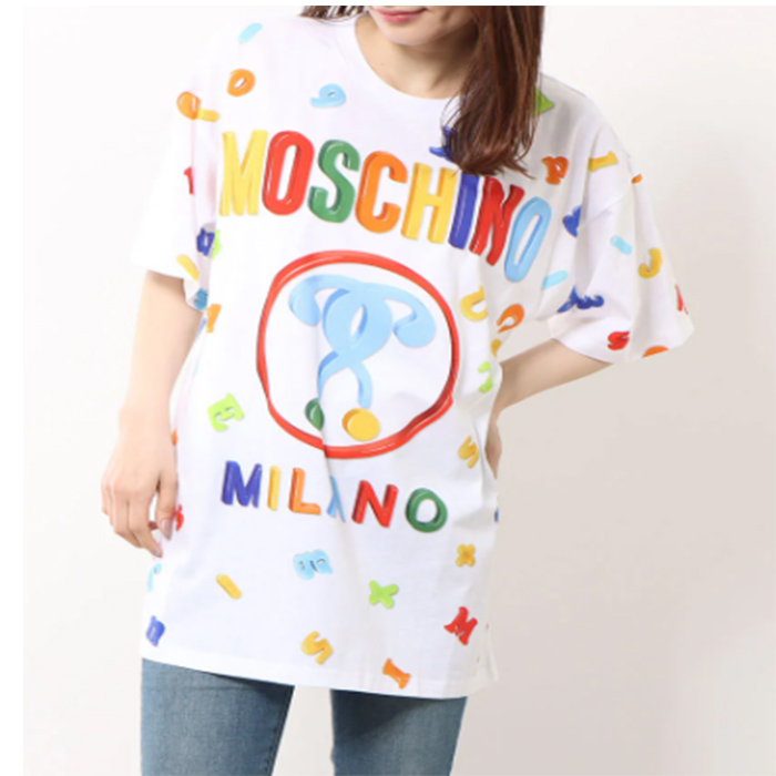 モスキーノ MOSCHINO LADIES T-SHIRT レディース T シャツ A0702 0540 1001