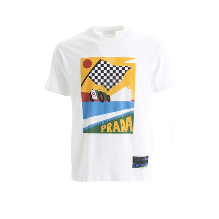 プラダ PRADA メンズ TシャツS  UJN399 1QGB F0009 BIANCO WHITE