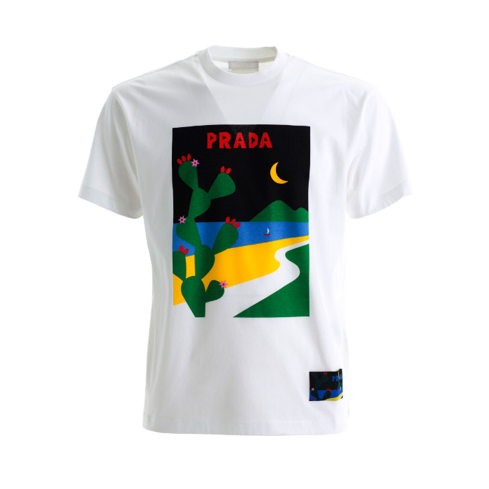 プラダ PRADA メンズ Tシャツ S UJN399 1QGF F0009 BIANCO WHITE