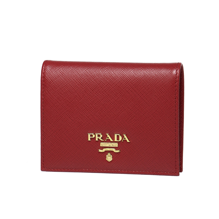 プラダ PRADA レディース ウォレット 1MV204 QWA F068Z SAFFIANO METAL FUOCO RED