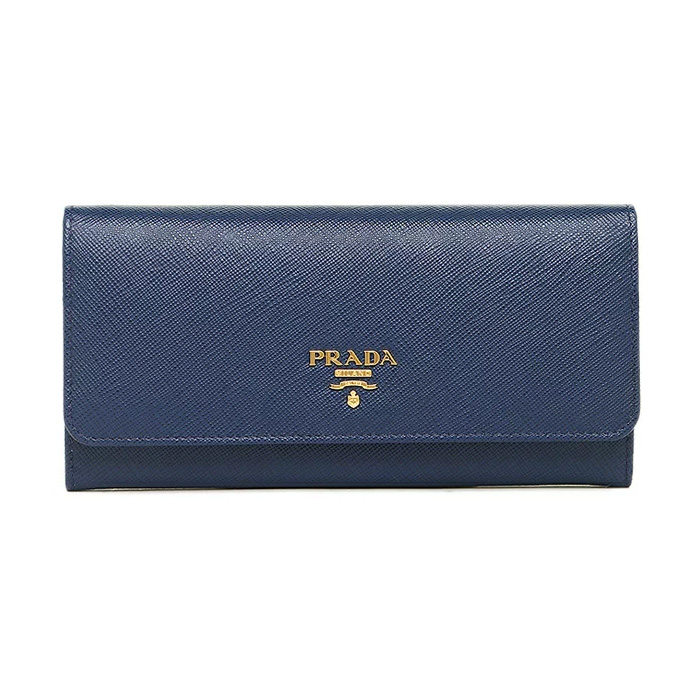 プラダ PRADA レディース ウォレット 1MH132 QWA F0016 SAFFIANO METAL ORO PORTAFOGLIO BLUETTE