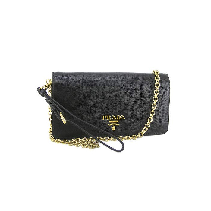 プラダ PRADA レディース ウォレット 1DH029 QWA F0002/SAFFIANO METAL NERO BLACK