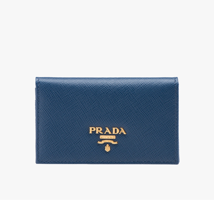 プラダ PRADA レディース ウォレット 1MC122 QWA F0016/SAFFIANO METAL CARD CASE BLUETTE