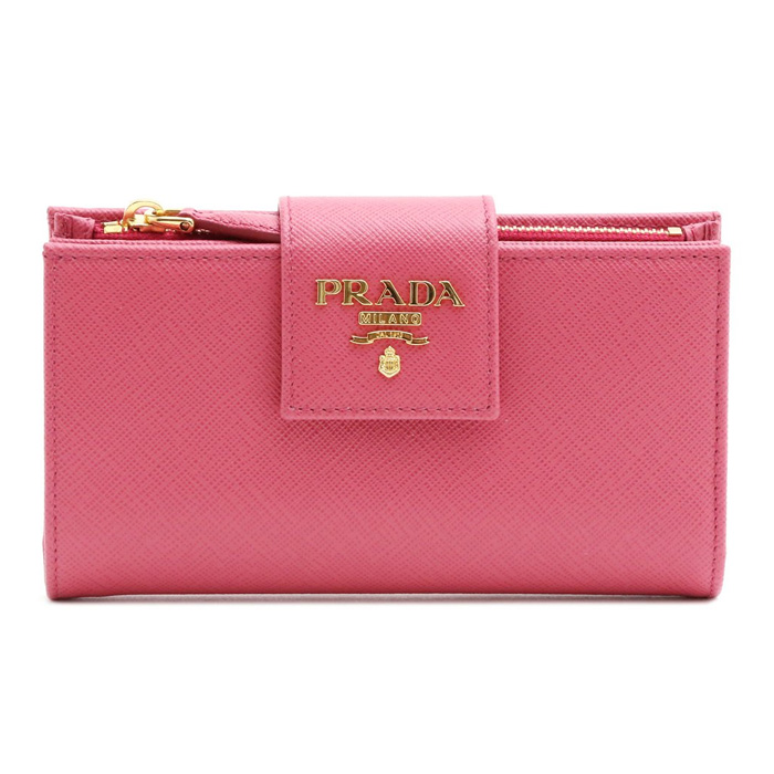 プラダ PRADA レディース ウォレット 1ML005 QWA F0505/SAFFIANO METAL PEONIA PINK