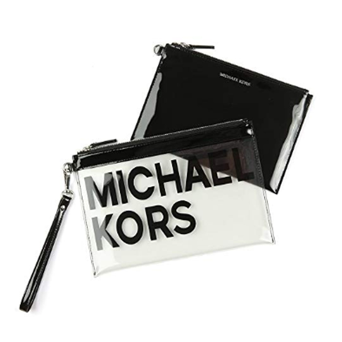 MICHAEL KORS CLUTCH BAG マイケル コース バッグ 32T8SF9U3P096 CLEAR / BLACK