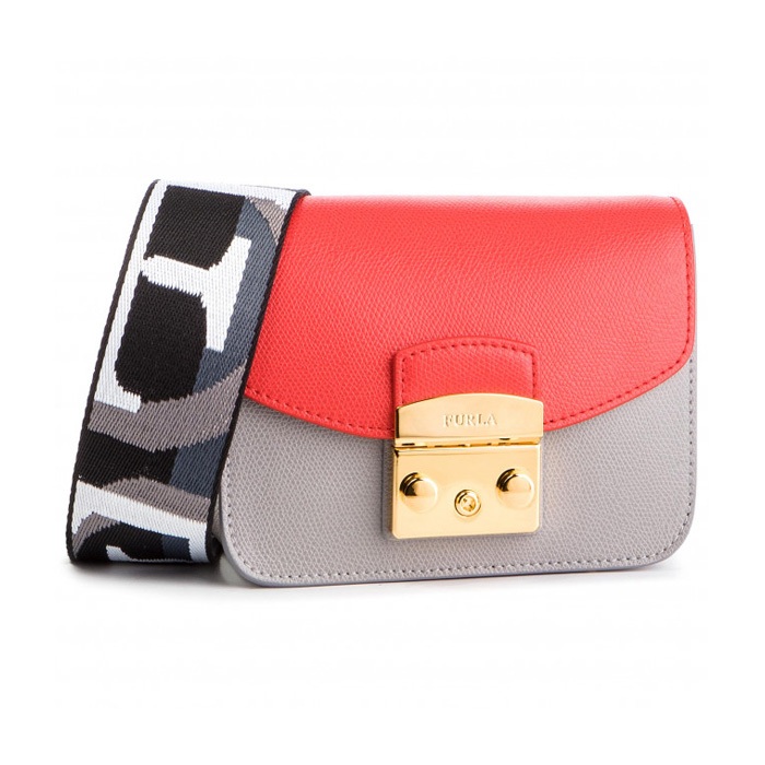 フルラ FURLA BAG レディースバッグ METROPOLIS BRAVA 1008843 B BVO1 O02 ONICE E/KISS F/GESSO D GREY/RED