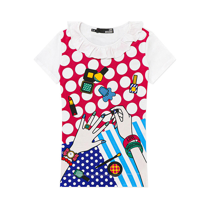 モスキーノMOSCHINO LADIES T-SHIRT レディース T シャツ W4E8801 E1257 A00