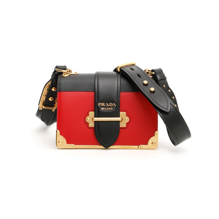 プラダ PRADA レディース バッグ 1BD045 2BB0 FUOCO NERO RED/BLACK