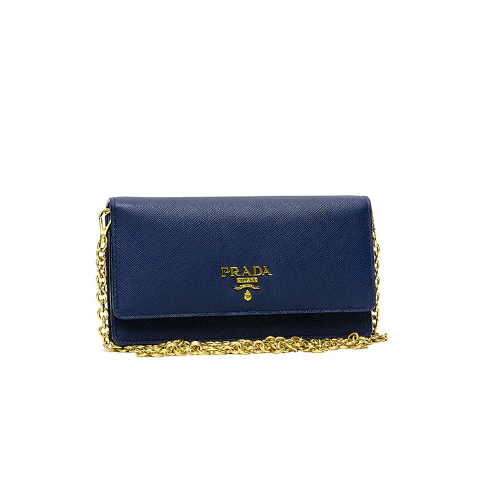 プラダ PRADA レディース ウォレット 1DH006 QWA F0016 SAFFIANO METAL BLUETTE BLUE