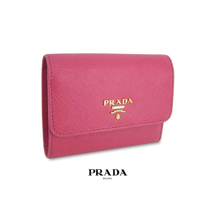 プラダ PRADA レディース ウォレット 1MH840 QWA F0505/SAFFIANO METAL PEONIA PINK