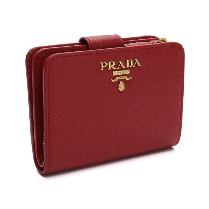 プラダ PRADA レディース ウォレット SAFFIANO METAL 1ML018 QWA F068Z FUOCO RED