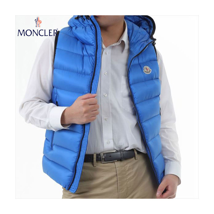 MONCLER MEN DOWN VEST モンクレール メンズ ダウン ベスト 43373 49 53334 725 BLUE Size 4