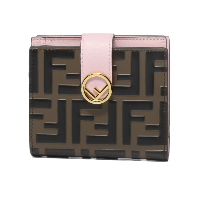 フェンディFENDI レディースウオレットWALLET 8M0386 A6CB F15RZ BROWN / SOFT PINK