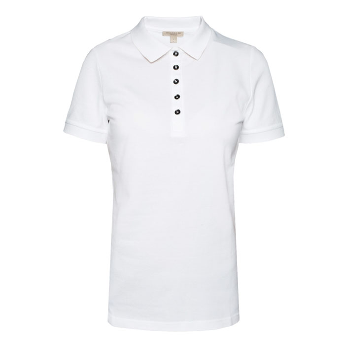 バーバリーBURBERRY LADIES POLO  レディース ポロシャツ 4001660 10000 WHITE