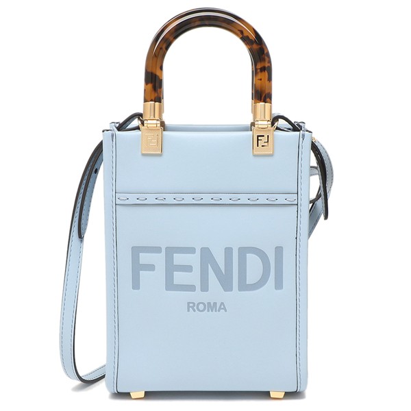 フェンディ FENDI ショルダーバッグ サンシャインショッパー ロゴ ミニバッグ ブルー レディース FENDI 8BS051 ABVL F1993