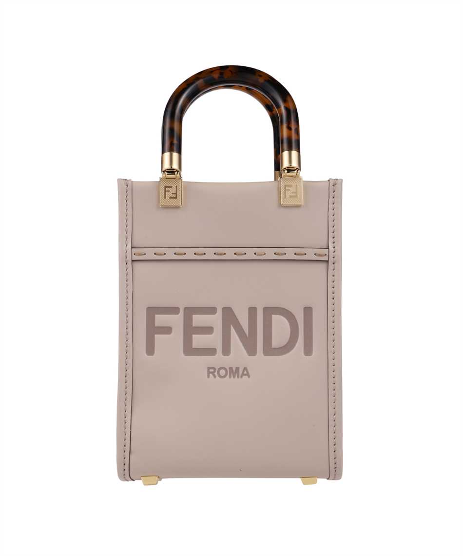 フェンディ FENDI ショルダーバッグ サンシャインショッパー ロゴ ミニバッグ グレー レディース 8BS051 ABVL  F19PN