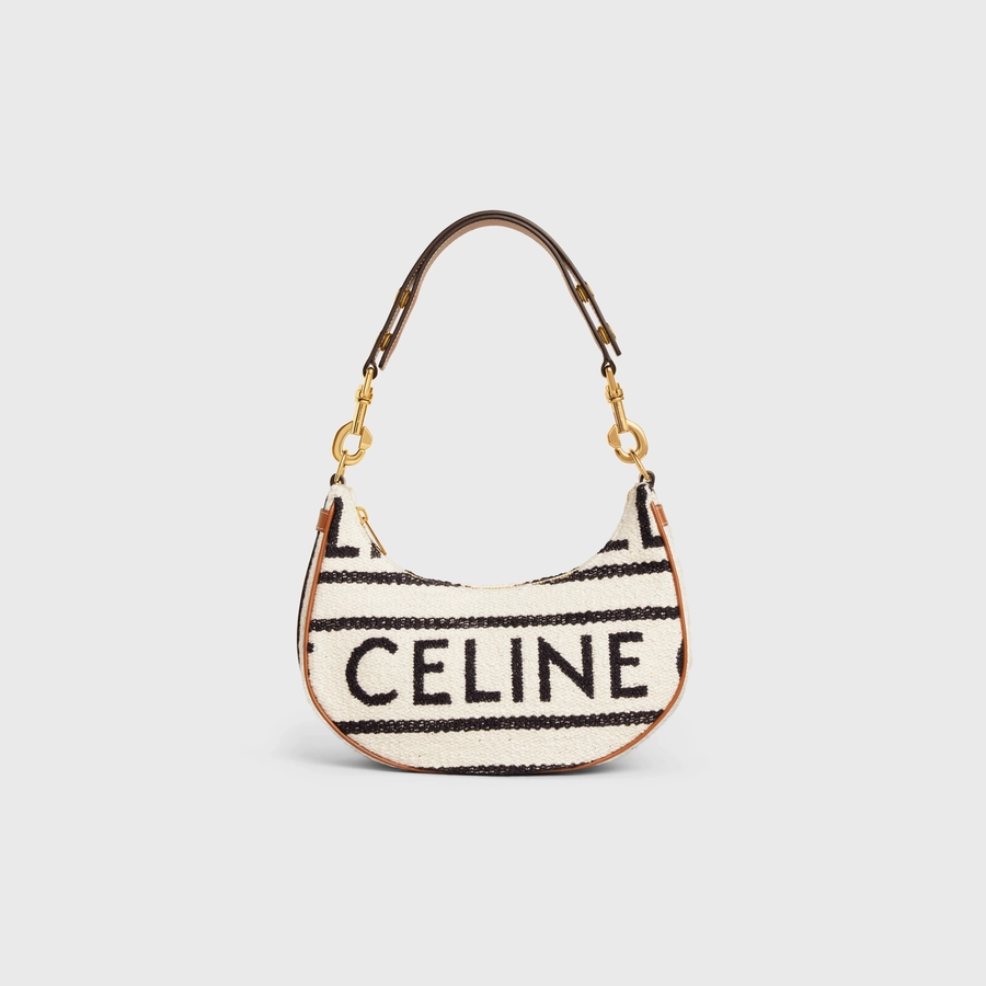 セリーヌ CELINE  196922EFU 01WB テキスタイル ミディアムAVAストラップバッグ