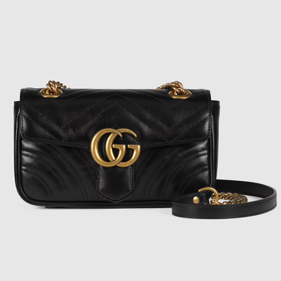 グッチ GUCCI 446744 DTDIT 1000　レディース〔GGマーモント〕 キルティング ミニバッグ