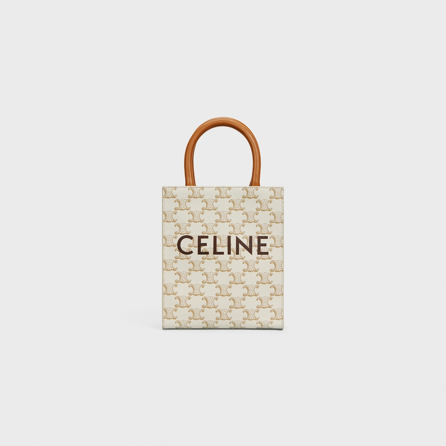 セリーヌ CELINE  194372BZK 01BCトートバッグ レディース 19437 2BZK ショルダーバッグ ミニ バーティカル カバ トリオンフキャンバス