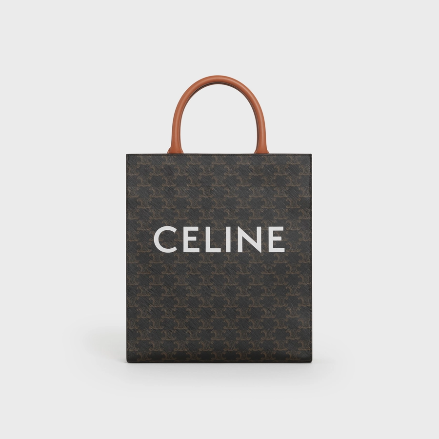 セリーヌ CELINE  191542BZK 04LU バーティカル トリオンフ トートバッグ ショルダーバッグ Tan 鞄 レディース