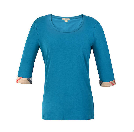 バーバリーBURBERRY LADIES T-SHIRT レディース T シャツ 4004653 46060 TOPAZ-BLUE